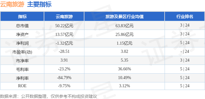 雲南旅遊（002059）3月30日主力資金淨賣出1232.45萬元