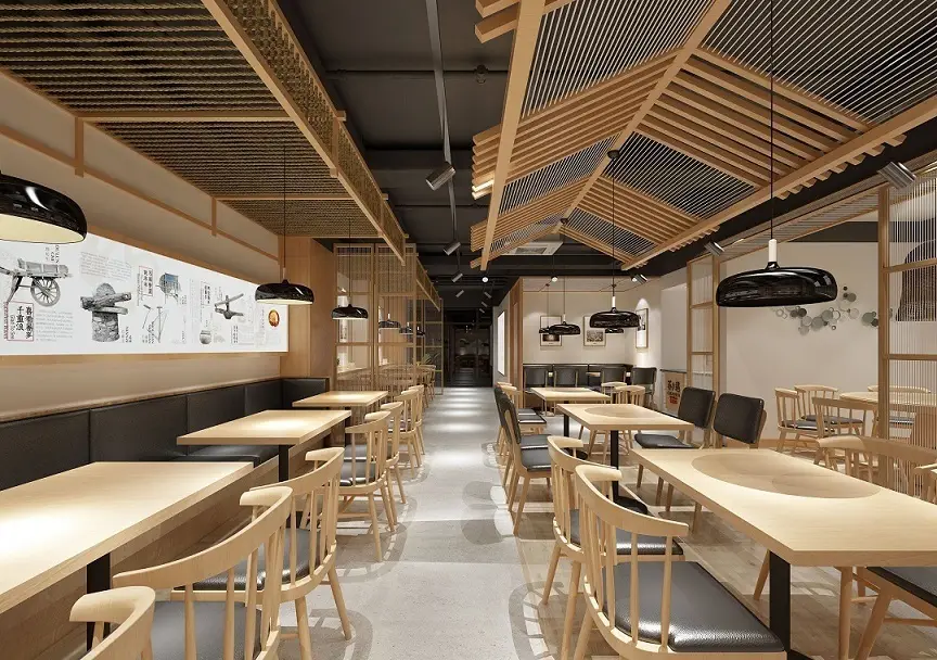 陝西餐飲裝修設計，陝西連鎖店裝修施工，陝西餐廳裝修設計