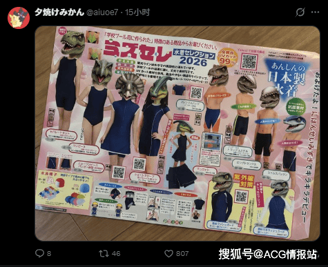 原創真人身體配二次元頭！日本小學生泳衣目錄越看越詭異