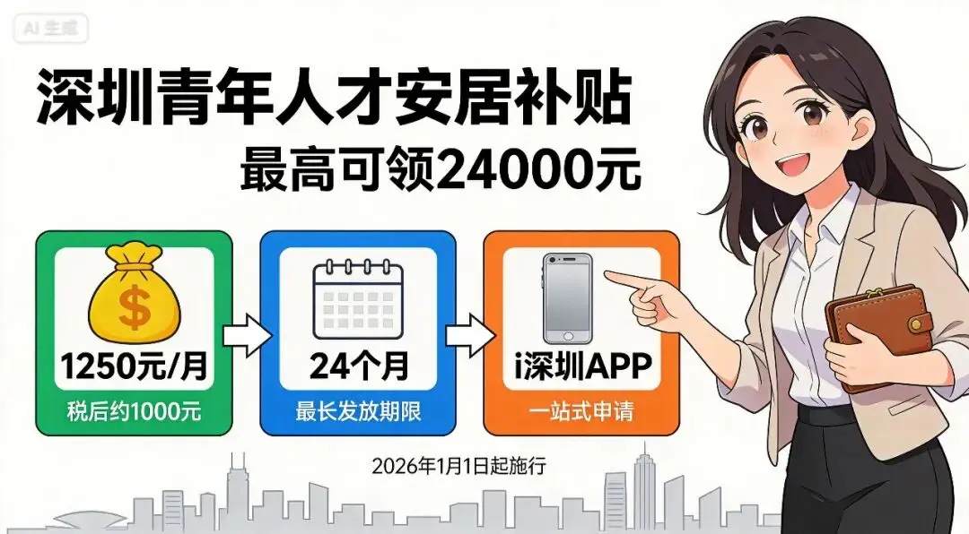 租房最高補貼24000元！深圳青年人才租房補貼申請指引！