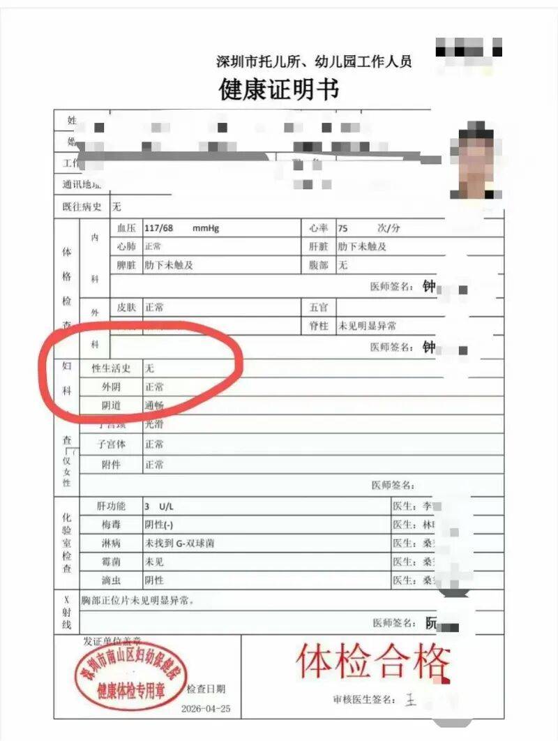 健康證上標註“女性私密”？越界了！