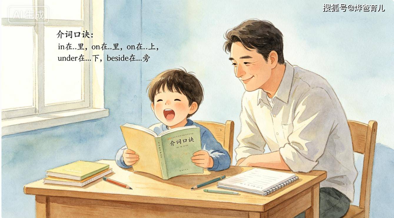給娃收藏！1-6 年級英語介詞用法合集，直接照著學，考試不再丟分