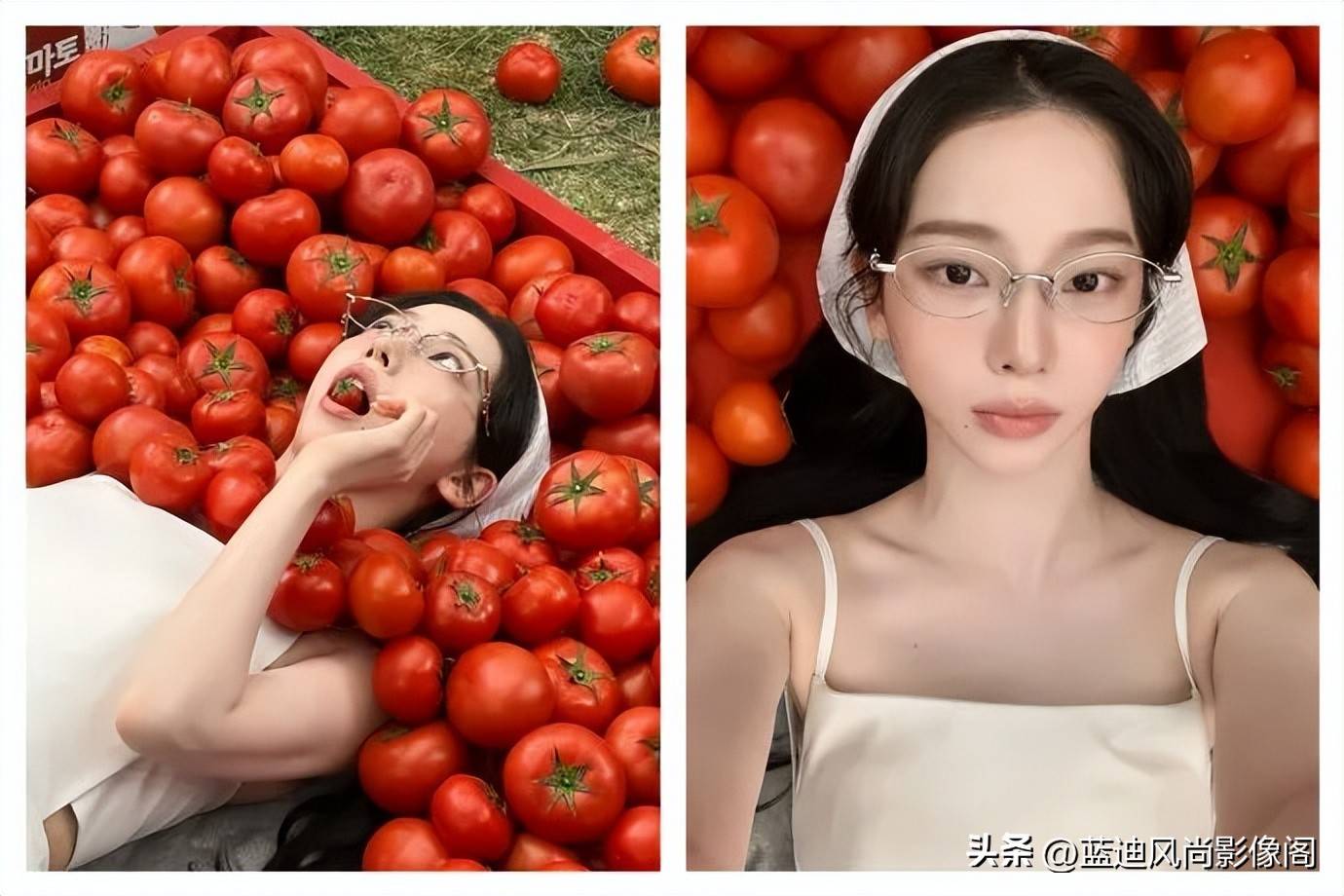 原創柳智敏 大片｜番茄甜園織童趣，眼鏡少女破次元