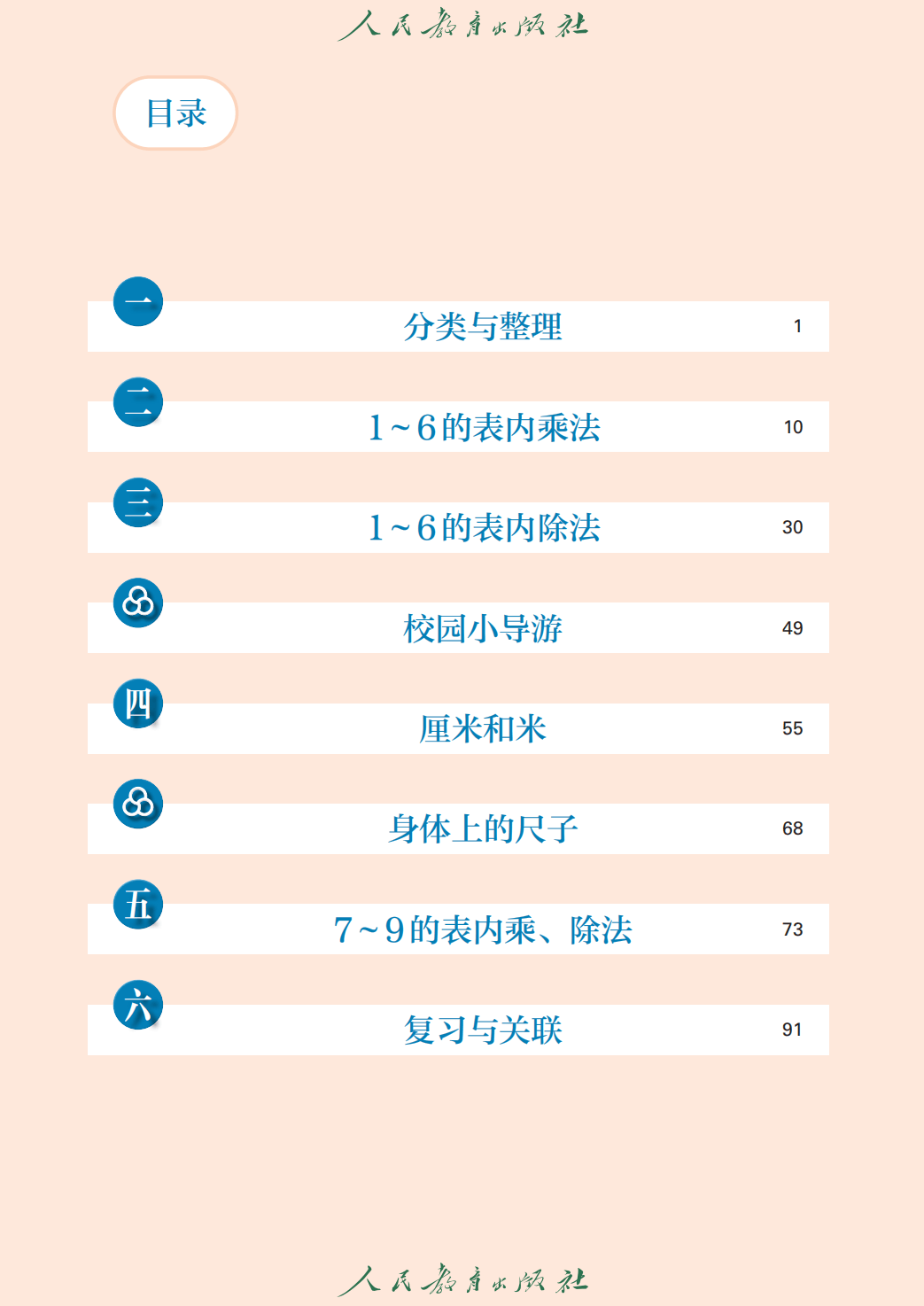 人教版二年級數學上冊電子課本(2026年教材)